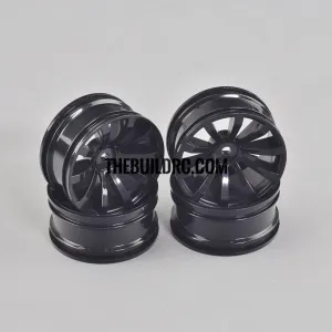 1/10 RC Car 26mm 10 Spoke 6mm Offset DRIFT Sporty Wheel 4pcs - Black