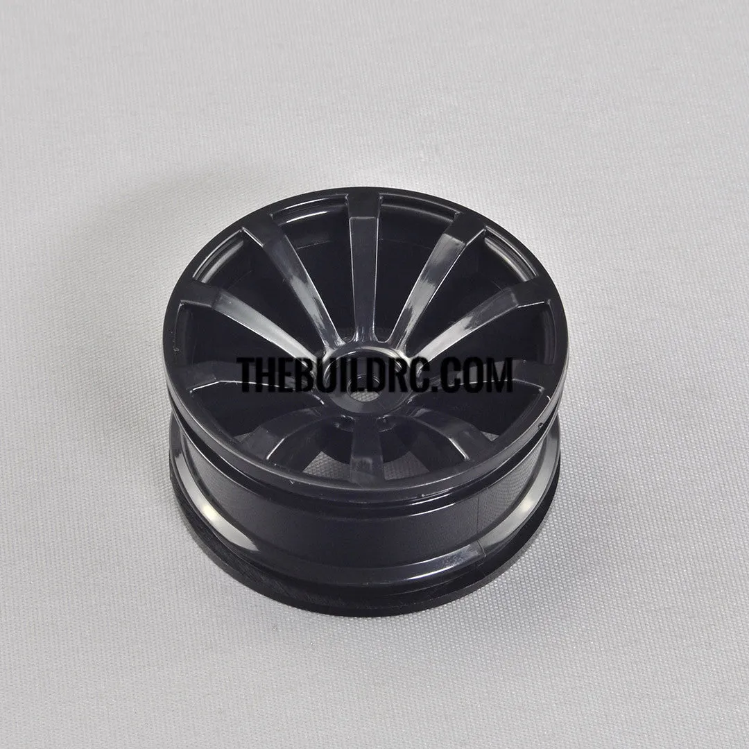 1/10 RC Car 26mm 10 Spoke 6mm Offset DRIFT Sporty Wheel 4pcs - Black