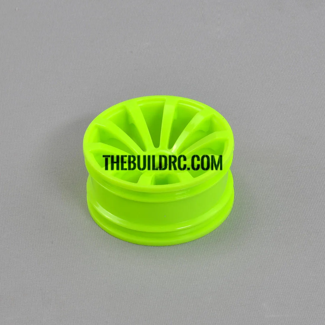1/10 RC Car 26mm 10 Spoke 6mm Offset DRIFT Sporty Wheel 4pcs - Green