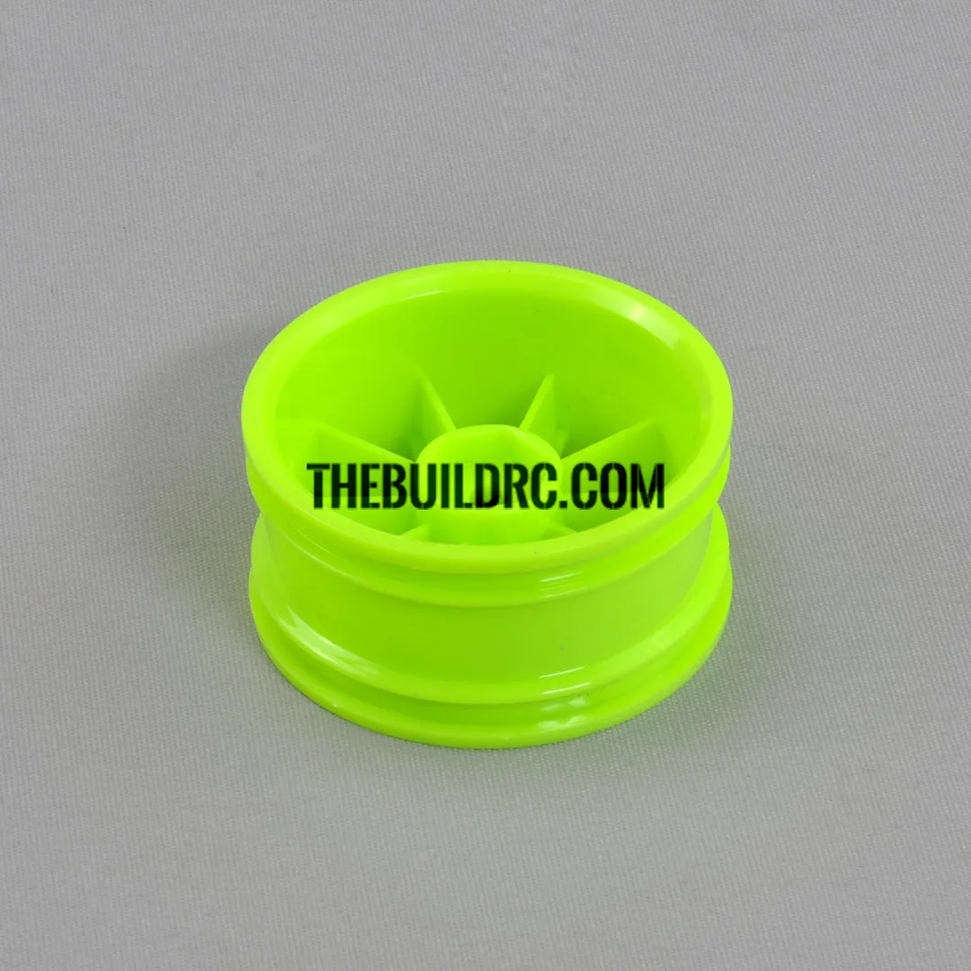 1/10 RC Car 26mm 10 Spoke 6mm Offset DRIFT Sporty Wheel 4pcs - Green