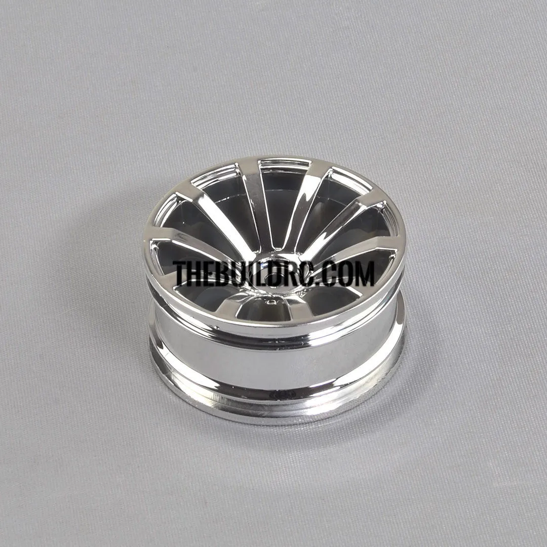 1/10 RC Car 26mm 10 Spoke 6mm Offset DRIFT Sporty Wheel 4pcs - Silver