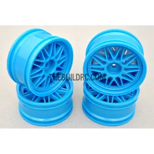 1/10 RC Car 26mm 20 Removeable Spoke 2mm Offset DRIFT Sporty Wheel 4pcs - Blue