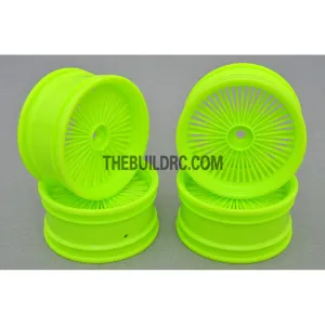 1/10 RC Car 26mm 55 Spoke 0mm Offset DRIFT Sporty Wheel 4pcs - Green
