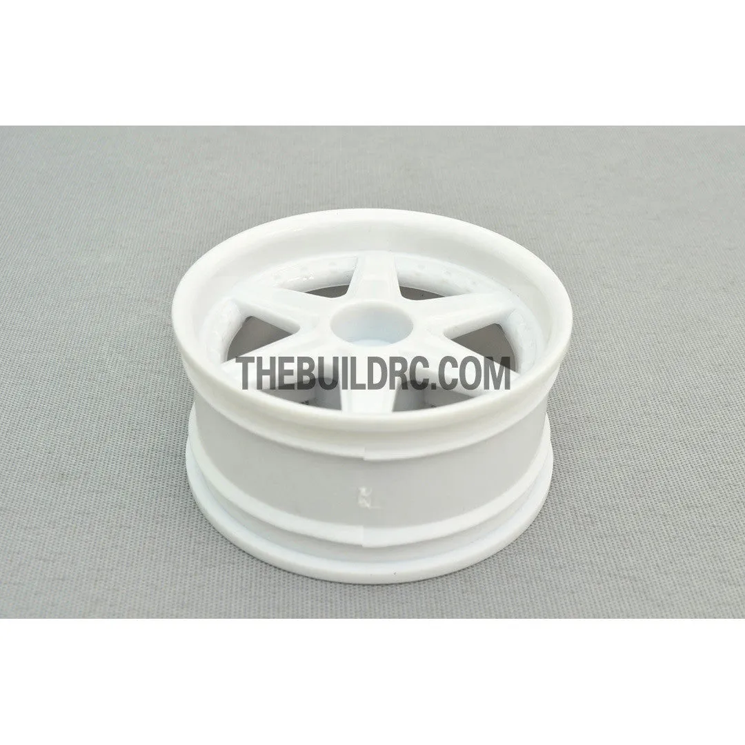 1/10 RC Car 26mm 6 Spoke 3mm Offset DRIFT Sporty Wheel 4pcs - White