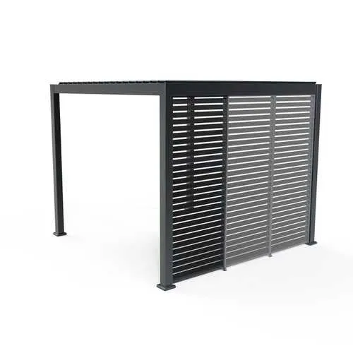 1.33m Aluminium Side Wall - Grey