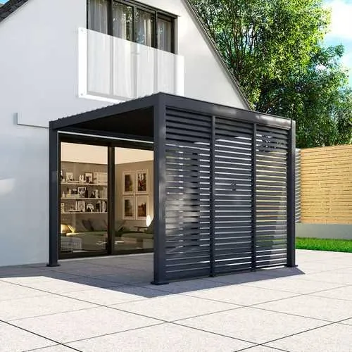 1.33m Aluminium Side Wall - Grey