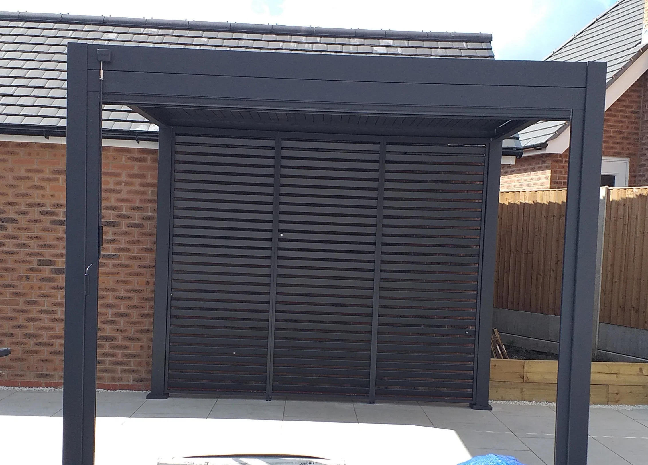 1.33m Aluminium Side Wall - Grey
