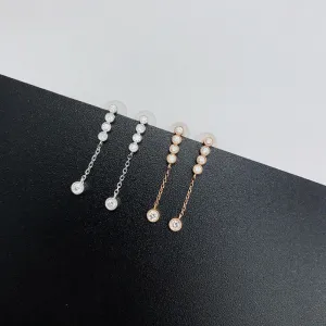 18k Gold Round Diamond Fashion Earrings Exclusively Handcrafted 0.2 Carat Natural Diamond (H-F Color, VS1-VS2 Clarity)