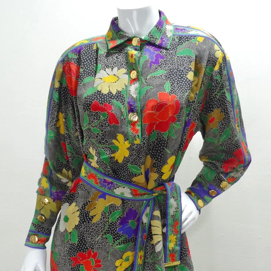 1980s Leonard Belted Tunic Dress