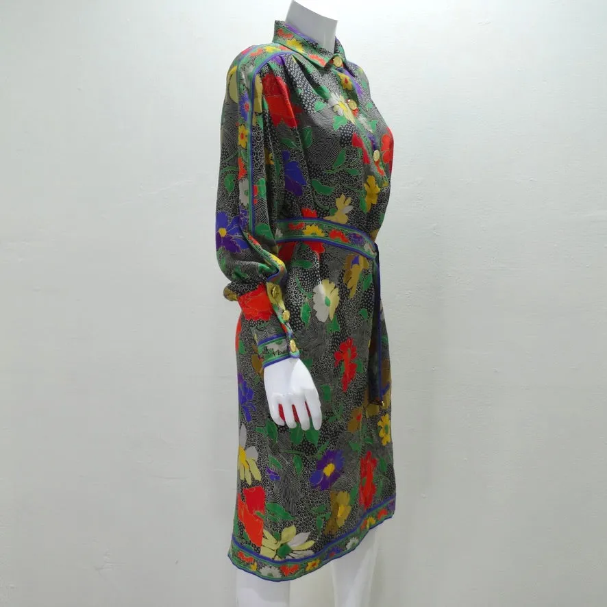 1980s Leonard Belted Tunic Dress