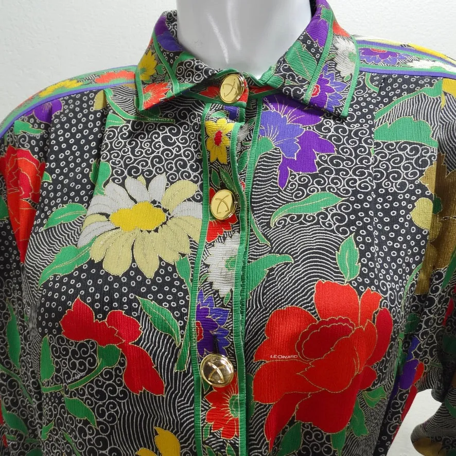 1980s Leonard Belted Tunic Dress