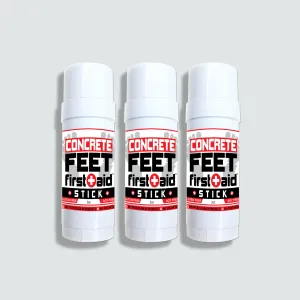 3 Concrete Feet First Aid Sticks