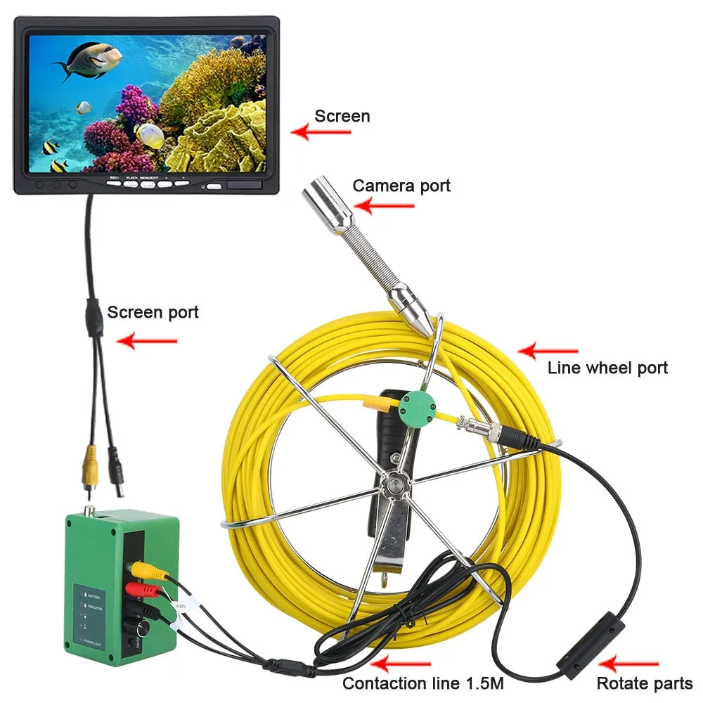 7" Pipe Sewer Inspection Video Camera
