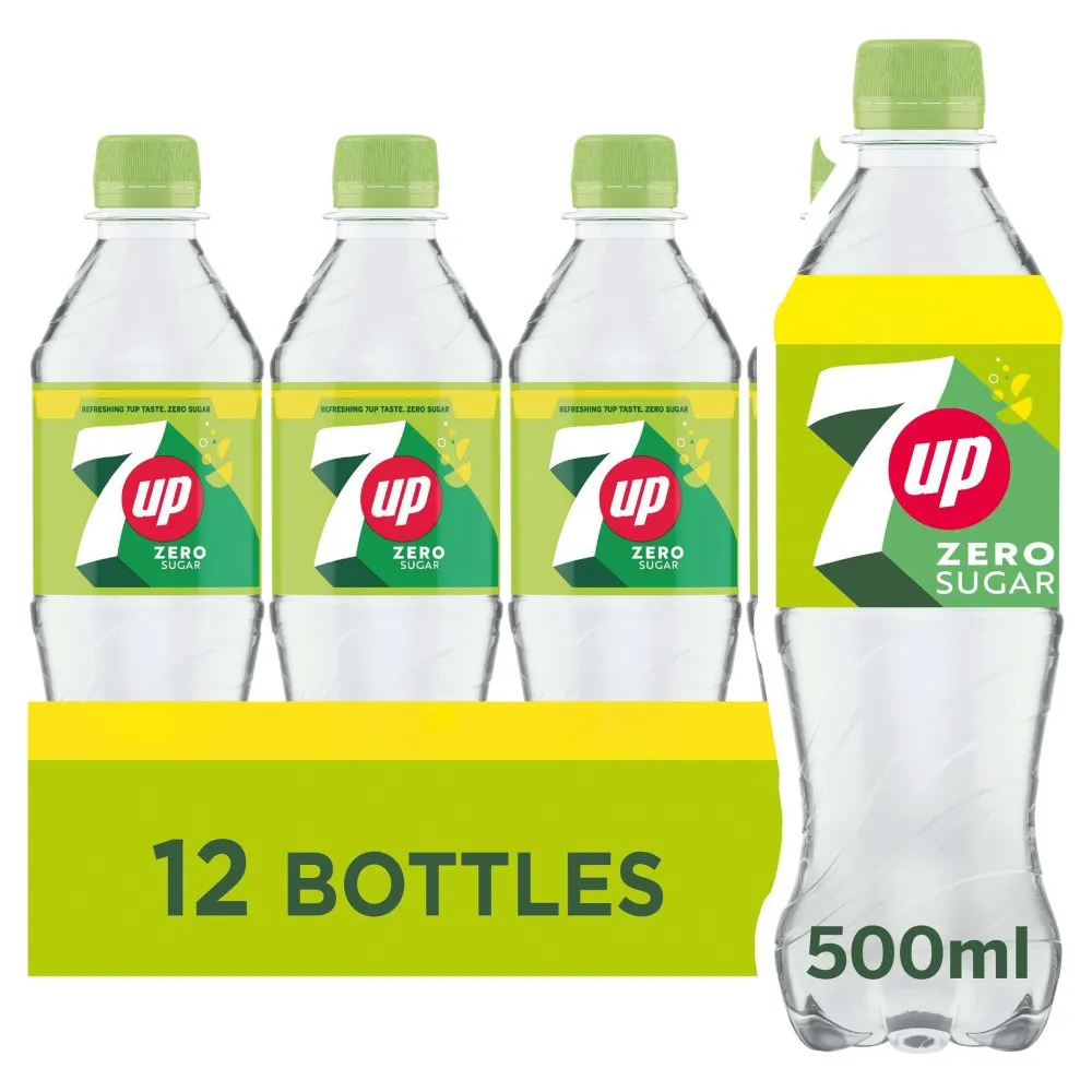 7UP Lemon & Lime ZERO Sugar PMP 500ml (Case of 12)