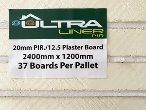 87.5mm Ultraliner Insulated PIR Plasterboard - Pallet of 24