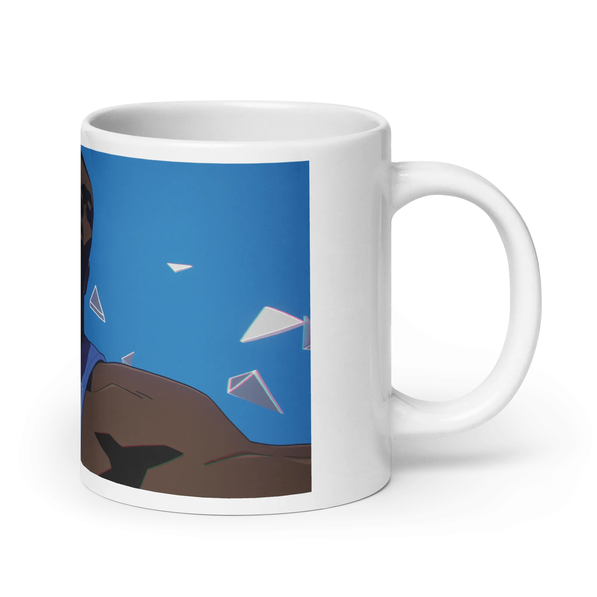 Action! Break The Glass White Glossy Mug #2