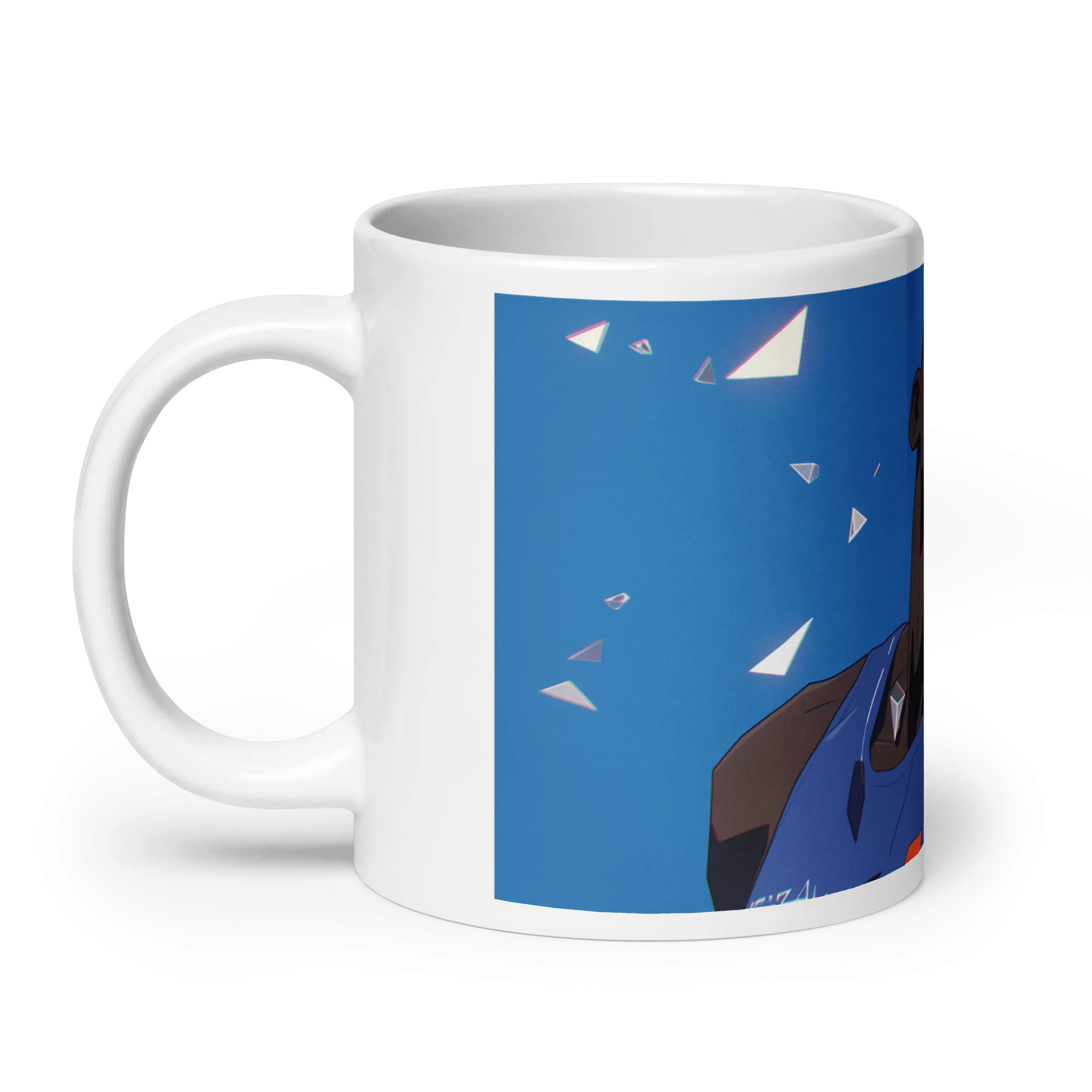 Action! Break The Glass White Glossy Mug #2