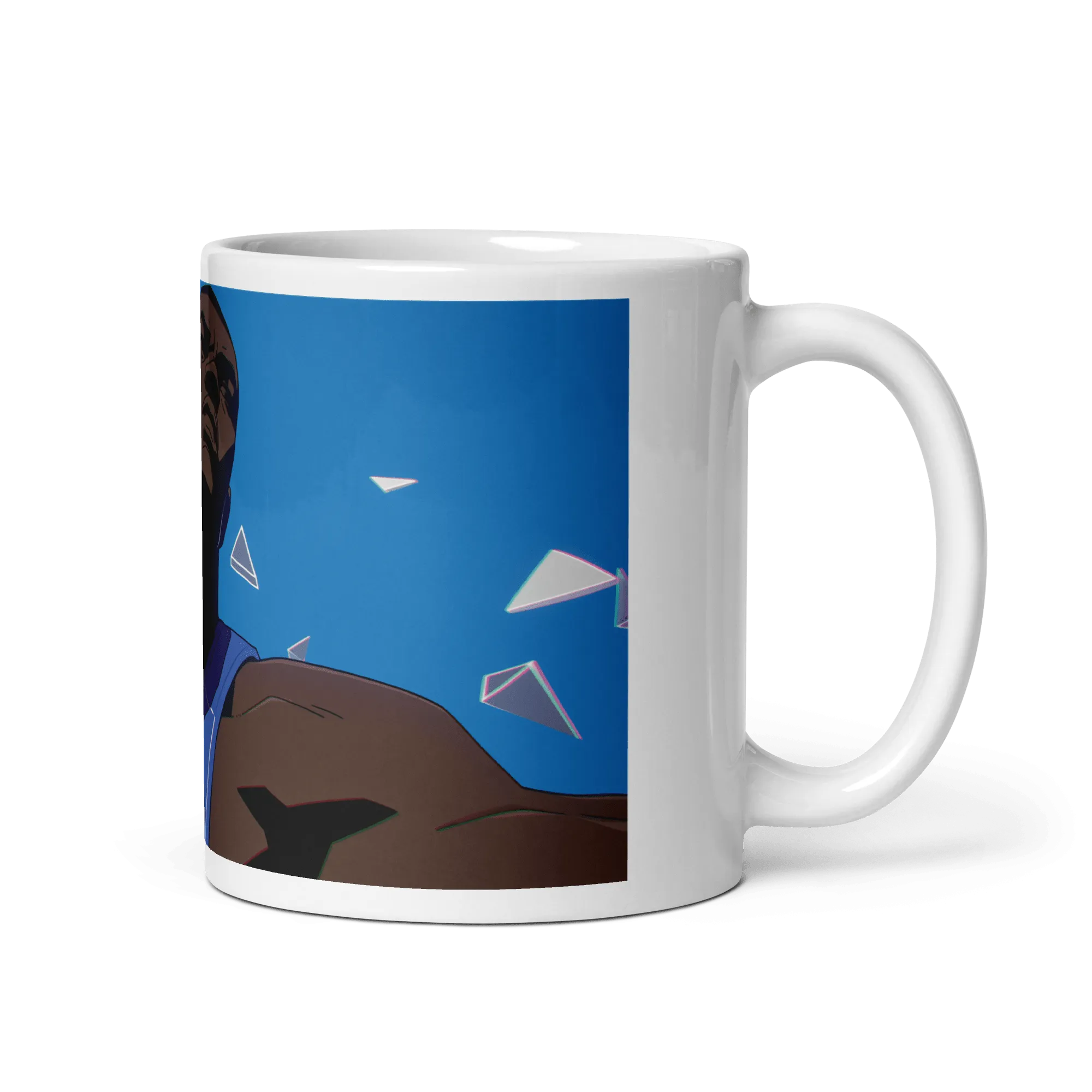 Action! Break The Glass White Glossy Mug #2