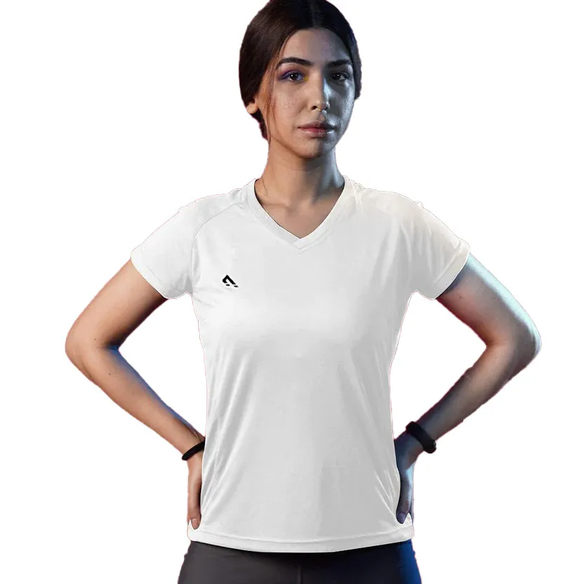 Active V- Neck (White)