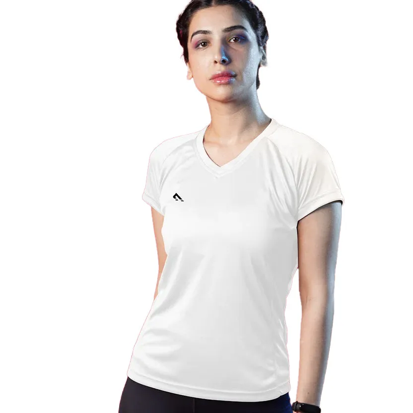 Active V- Neck (White)
