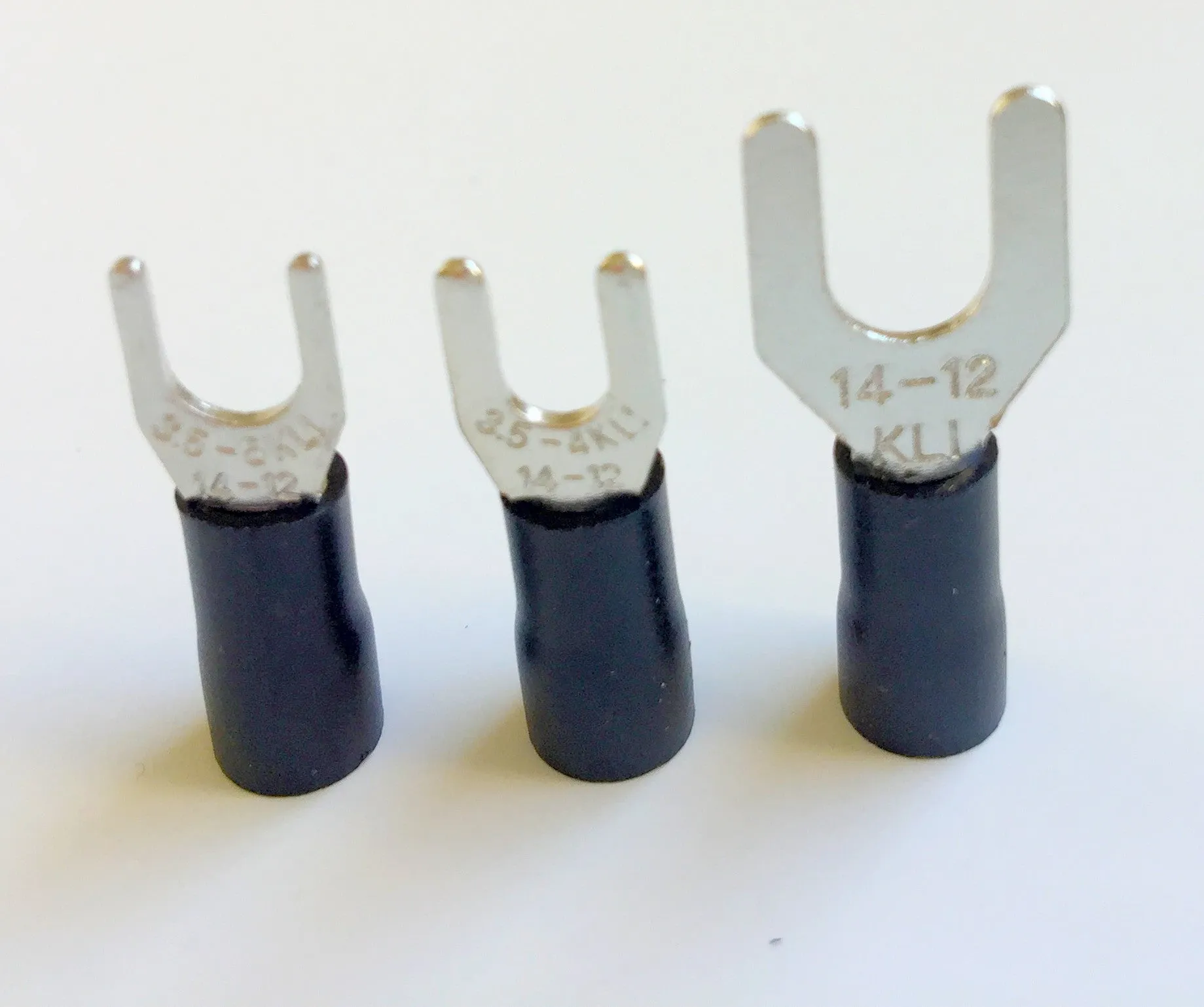 AIRNIX TERMINAL 280 Piece Black 16-14ga Insulated Spade/Fork Set Stud #8 #10 1/4