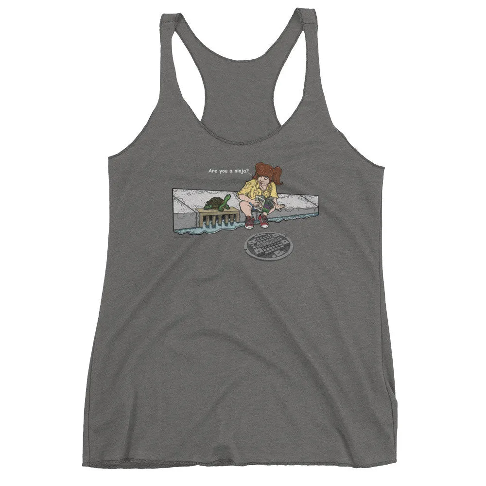 Are You a Ninja? April in New York Racerback Tank Top
