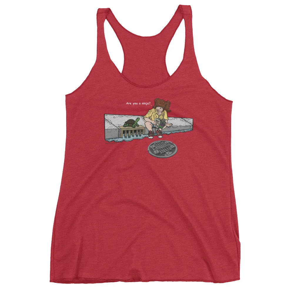 Are You a Ninja? April in New York Racerback Tank Top