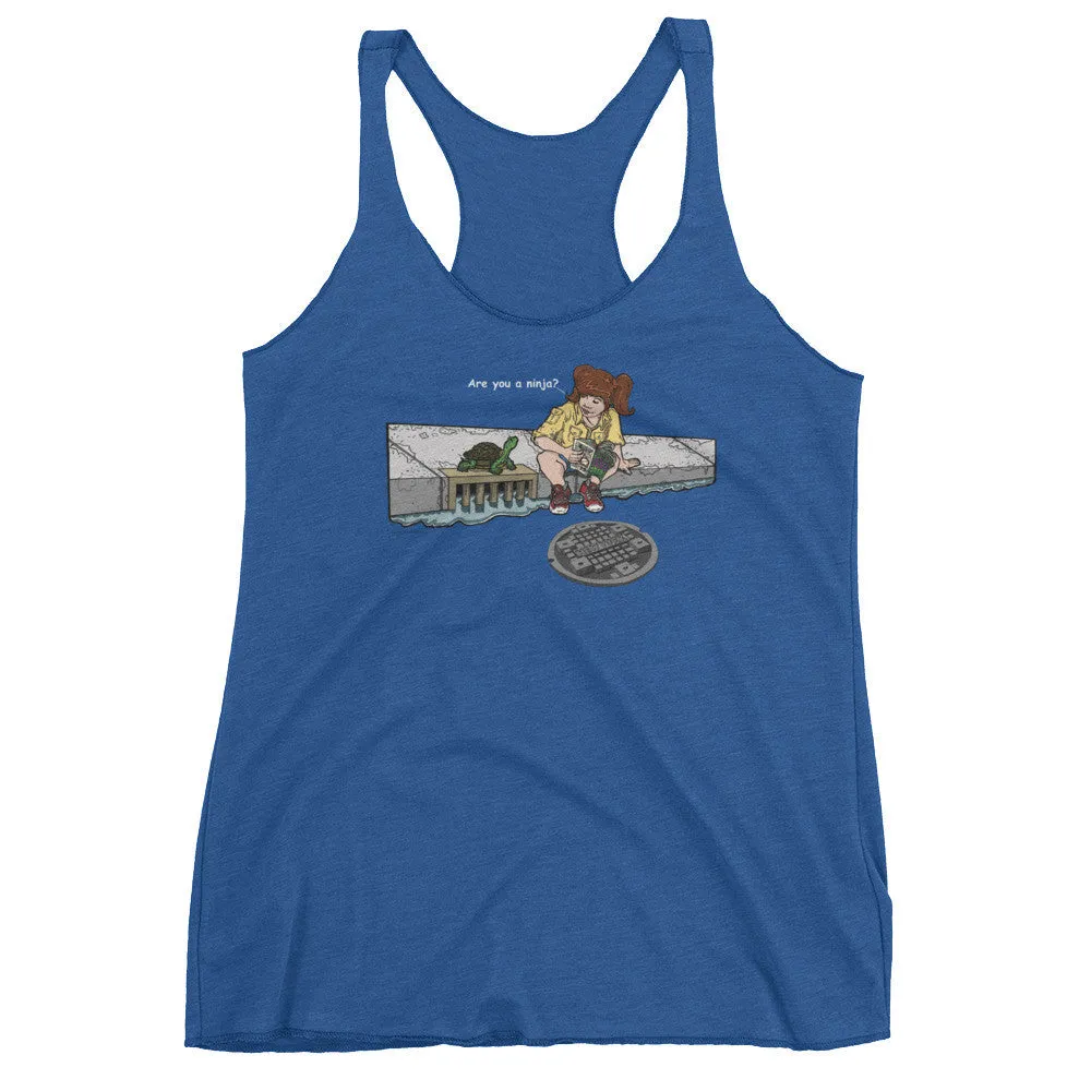 Are You a Ninja? April in New York Racerback Tank Top