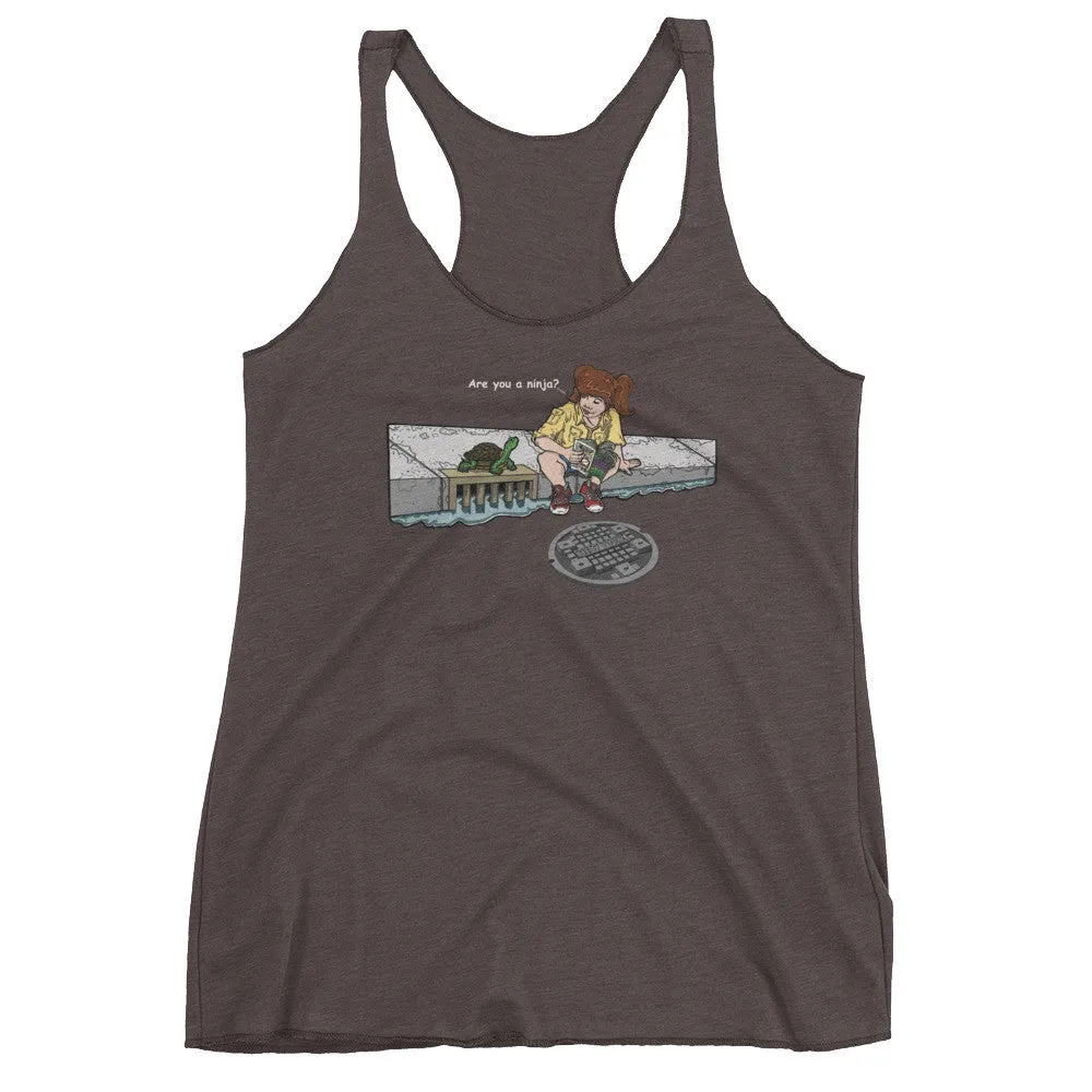 Are You a Ninja? April in New York Racerback Tank Top