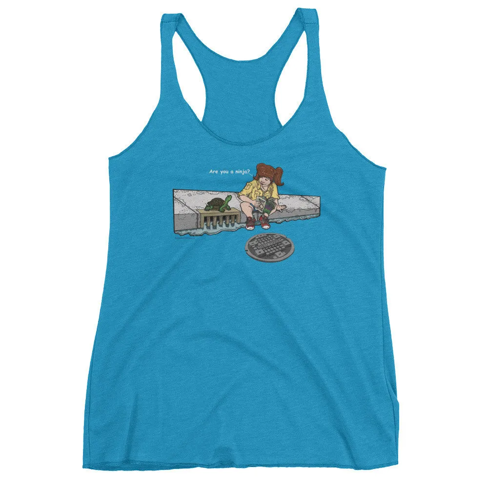 Are You a Ninja? April in New York Racerback Tank Top