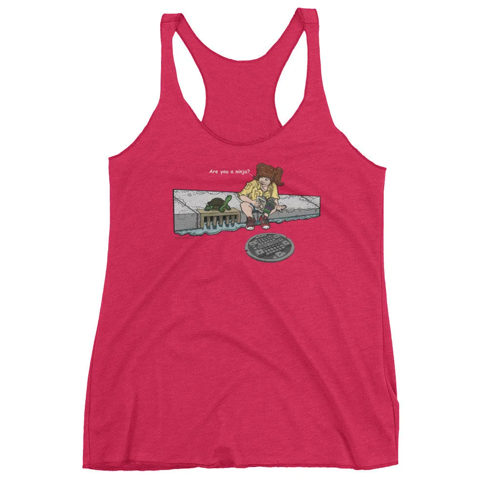 Are You a Ninja? April in New York Racerback Tank Top