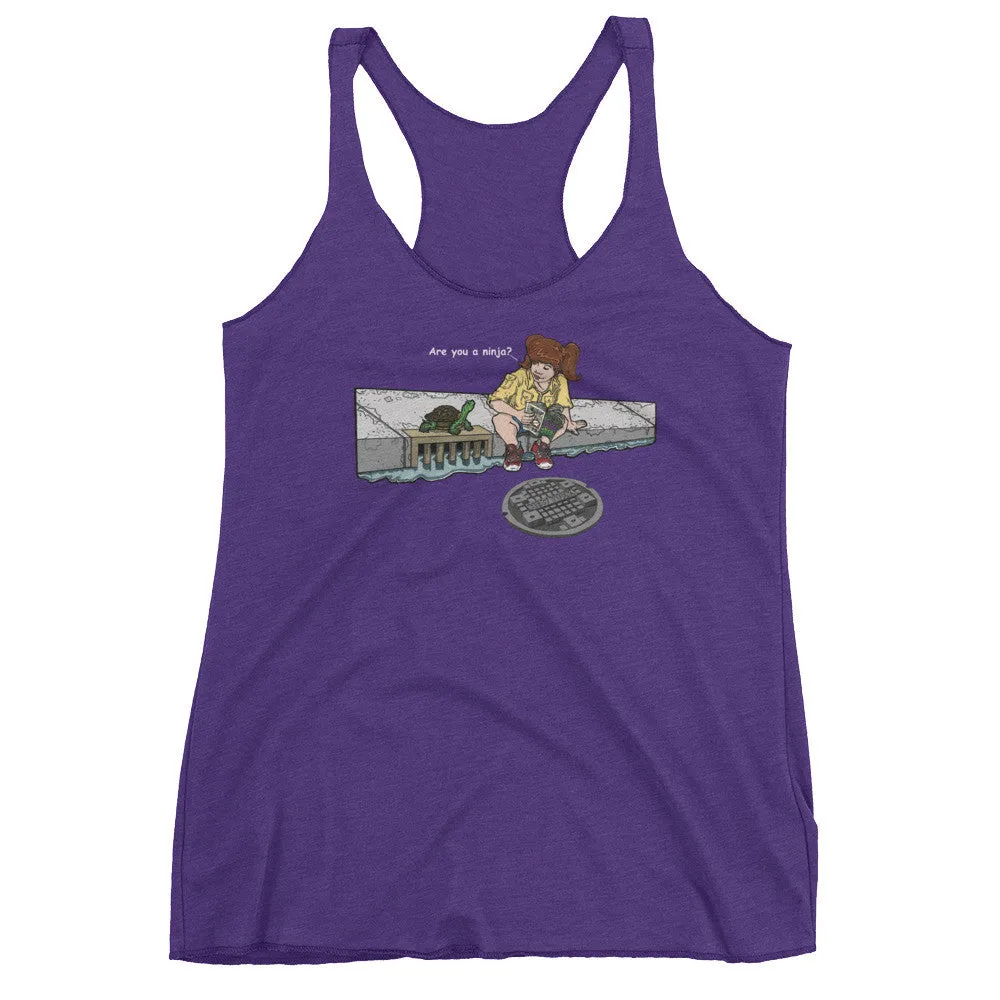 Are You a Ninja? April in New York Racerback Tank Top