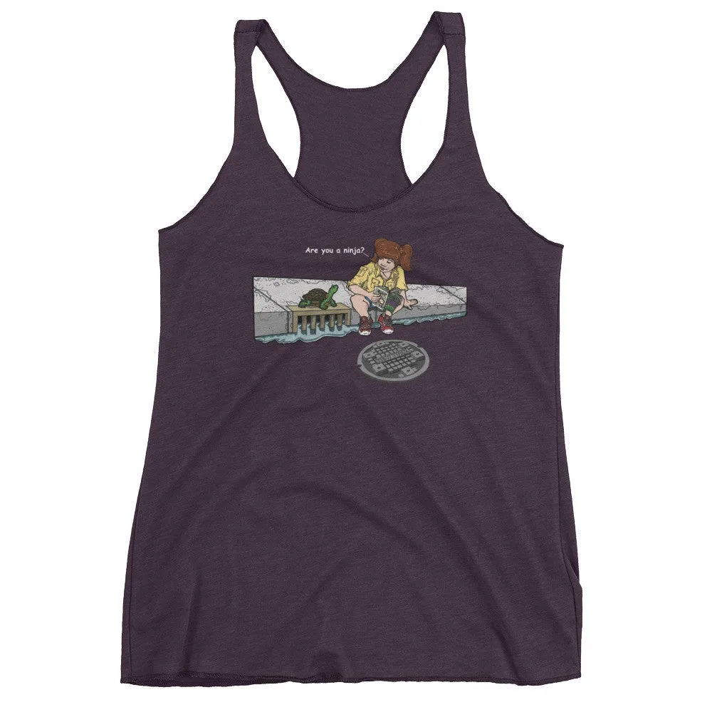 Are You a Ninja? April in New York Racerback Tank Top