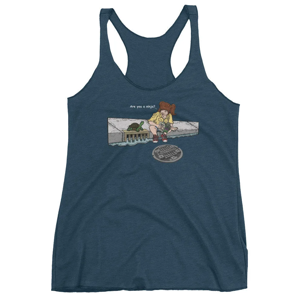Are You a Ninja? April in New York Racerback Tank Top
