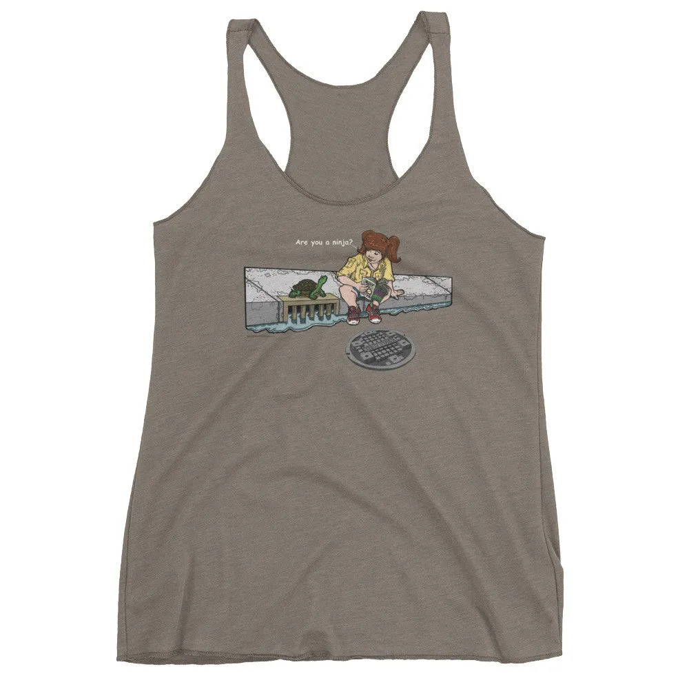 Are You a Ninja? April in New York Racerback Tank Top
