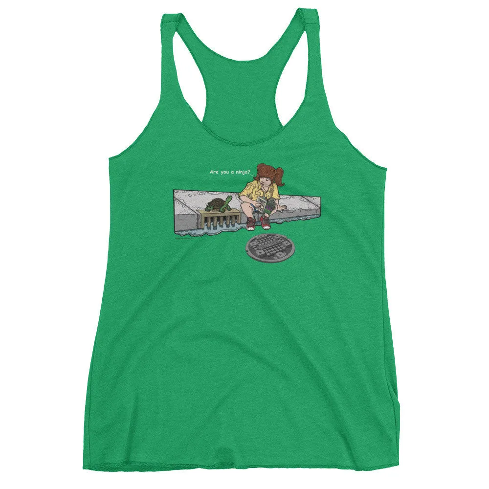 Are You a Ninja? April in New York Racerback Tank Top