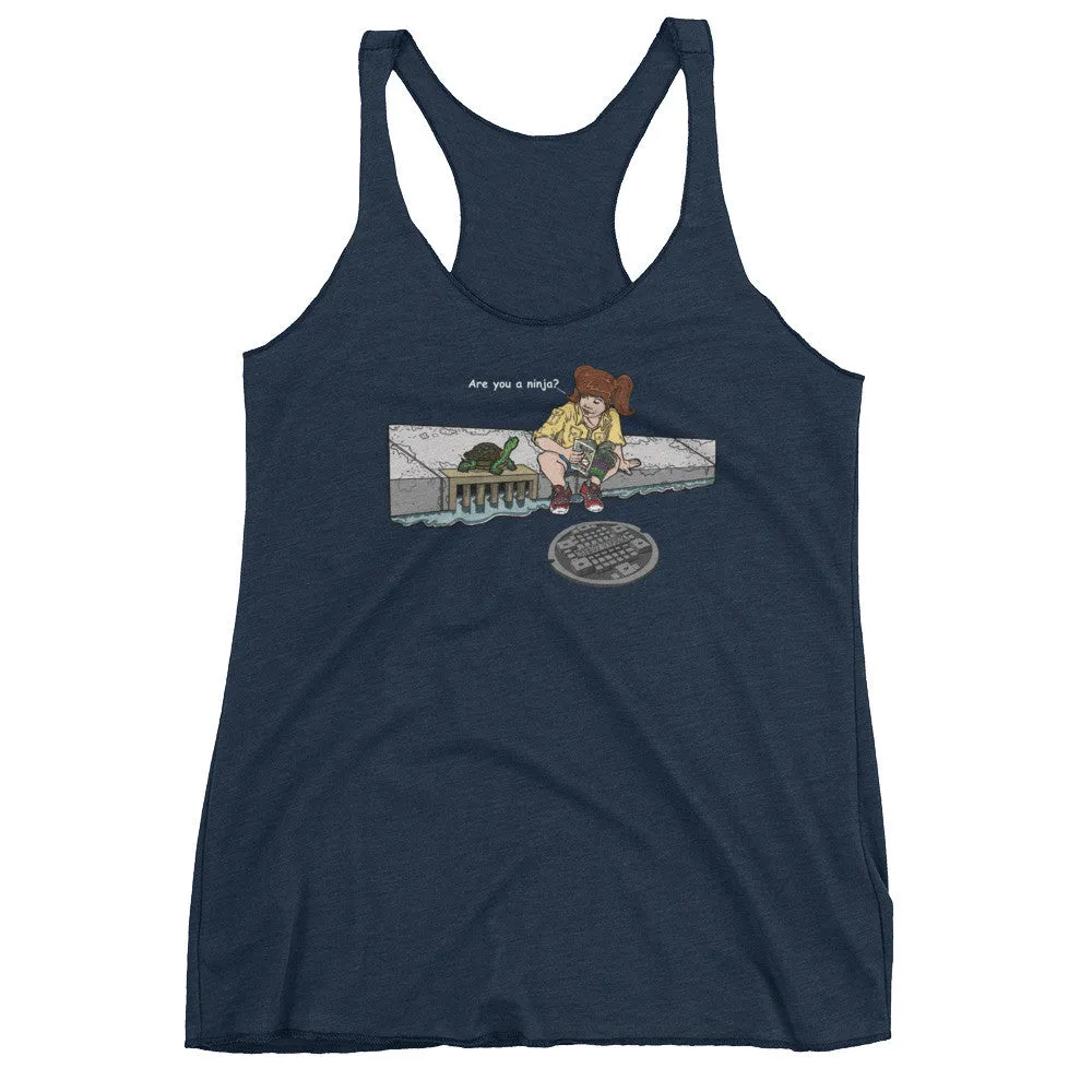 Are You a Ninja? April in New York Racerback Tank Top