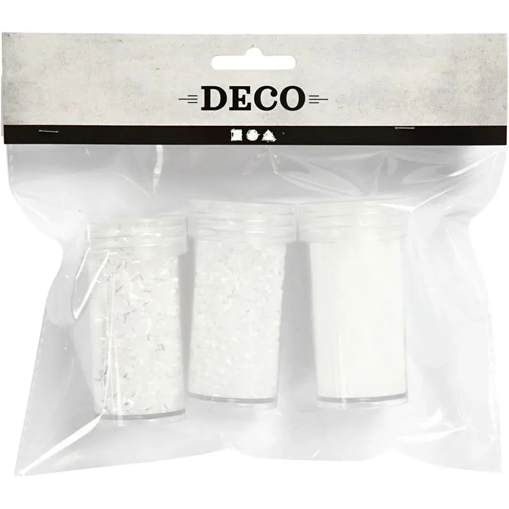 Artificial Snow Flakes Christmas Decorative Pixie Glitter Sticky Polystyrene