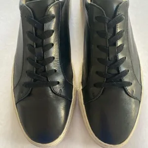 BANANA REPUBLIC Men’s Black Leather Sneakers with Leather Lining Size 11