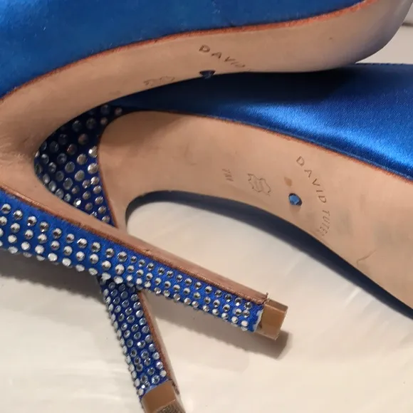 Beautiful David Tutera “Something Blue” Shoes Sz 7