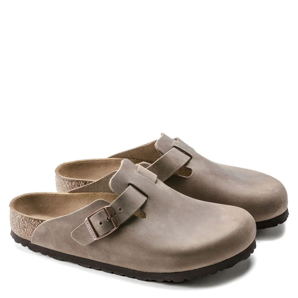 Birkenstock Men's Boston Oiled Leather in Tobacco Brown