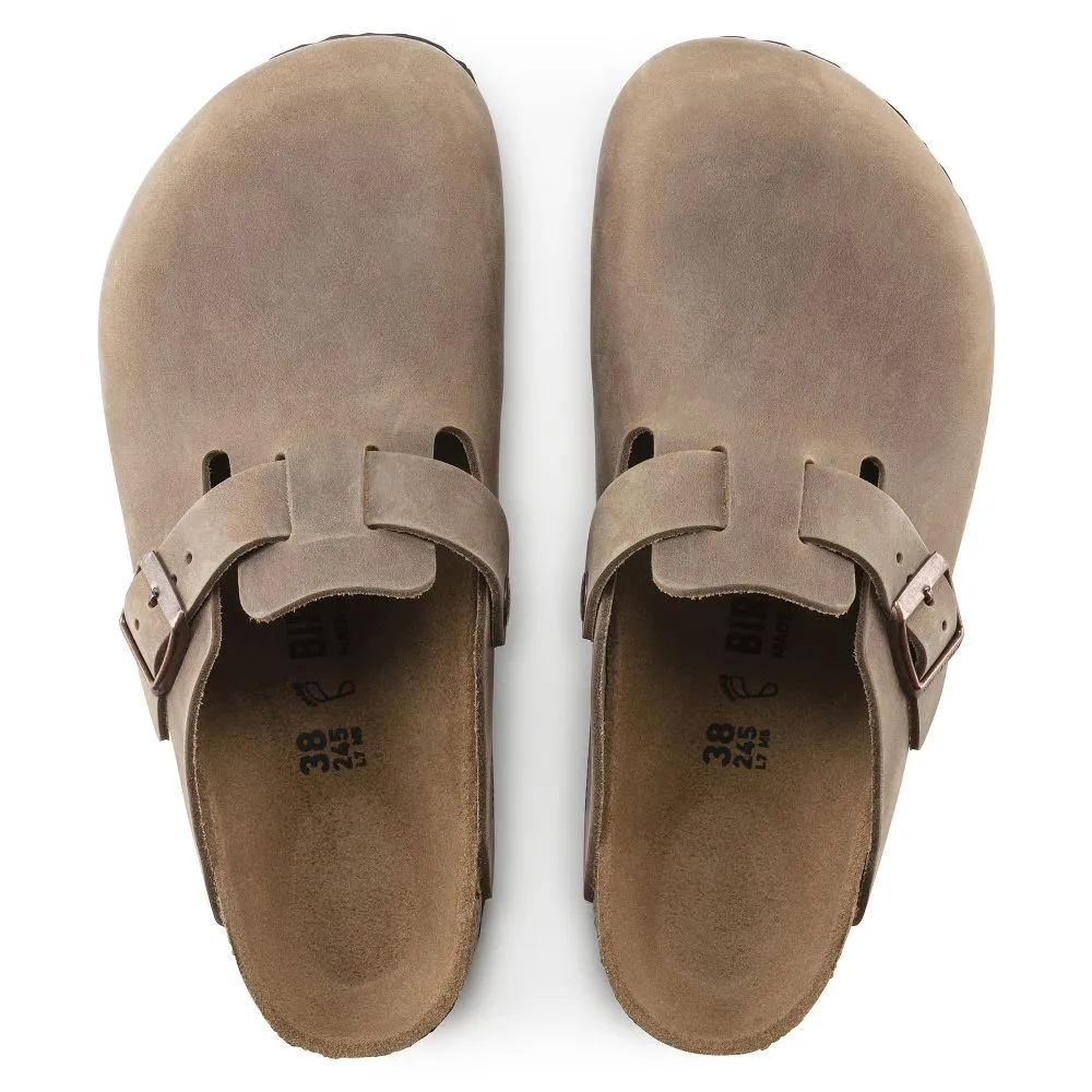 Birkenstock Men's Boston Oiled Leather in Tobacco Brown
