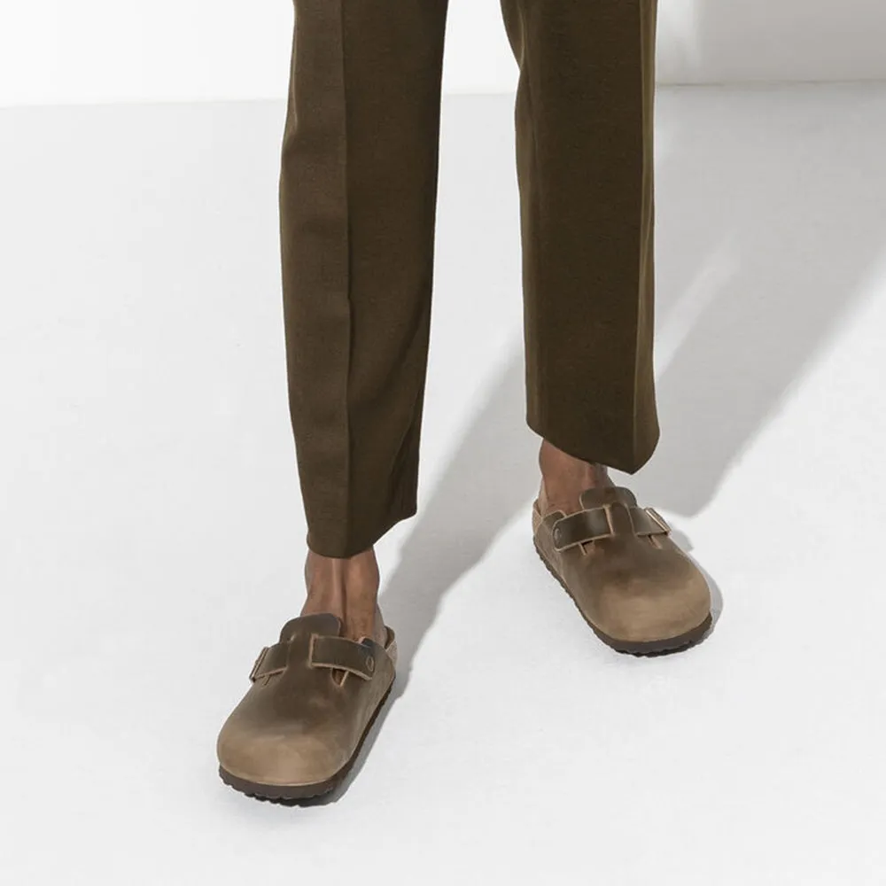 Birkenstock Men's Boston Oiled Leather in Tobacco Brown