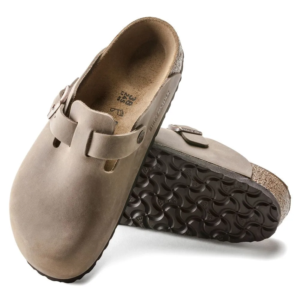 Birkenstock Men's Boston Oiled Leather in Tobacco Brown