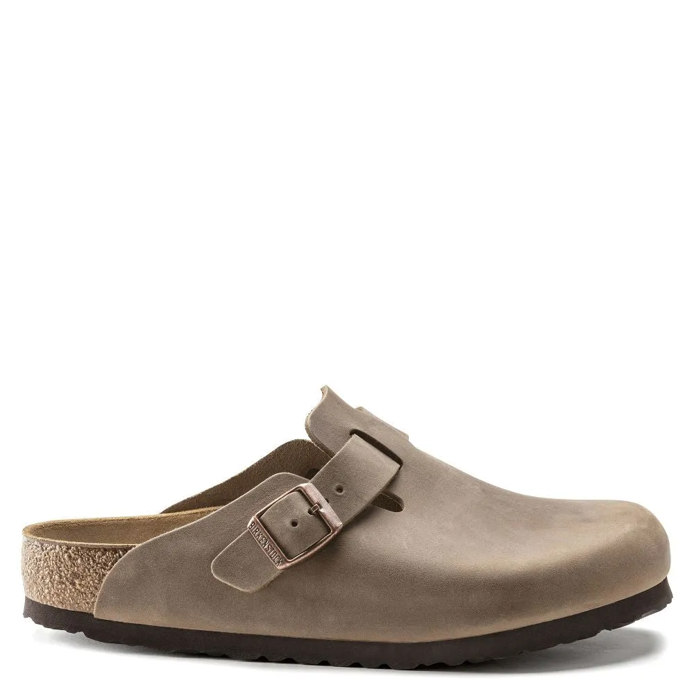 Birkenstock Men's Boston Oiled Leather in Tobacco Brown