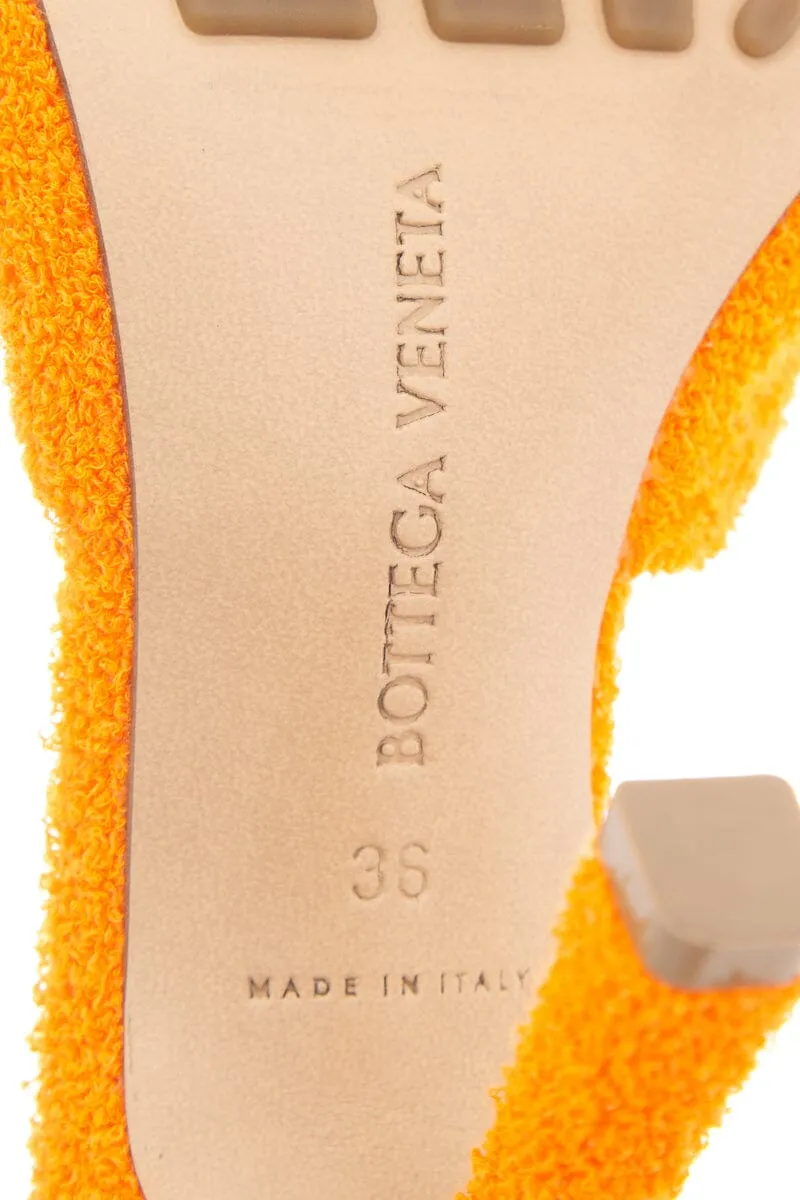 Bottega Veneta Orange Terry Cloth Bow Heels SZ 36