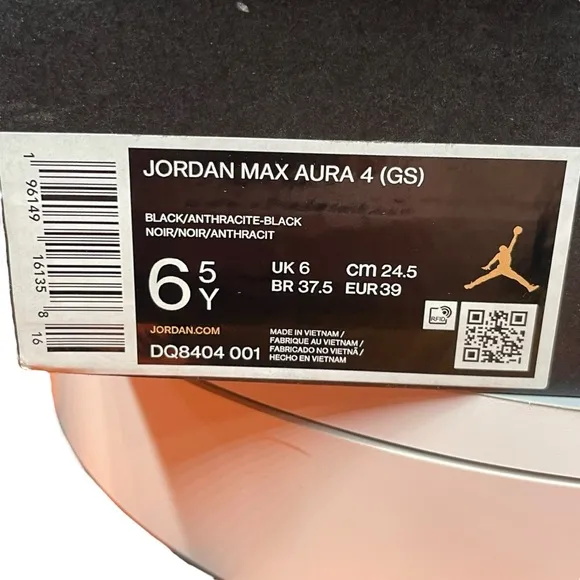 Boys Jordan Max Aura 4 (GS) black-anthracite-black sneakers