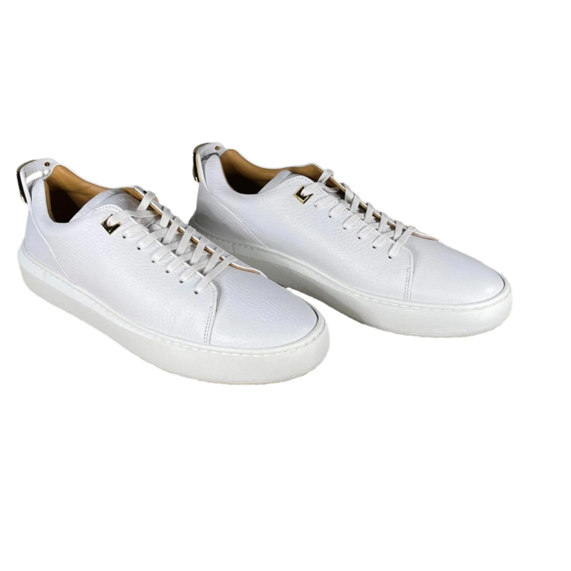 Buscemi Uno Low Alce White Leather Sneakers