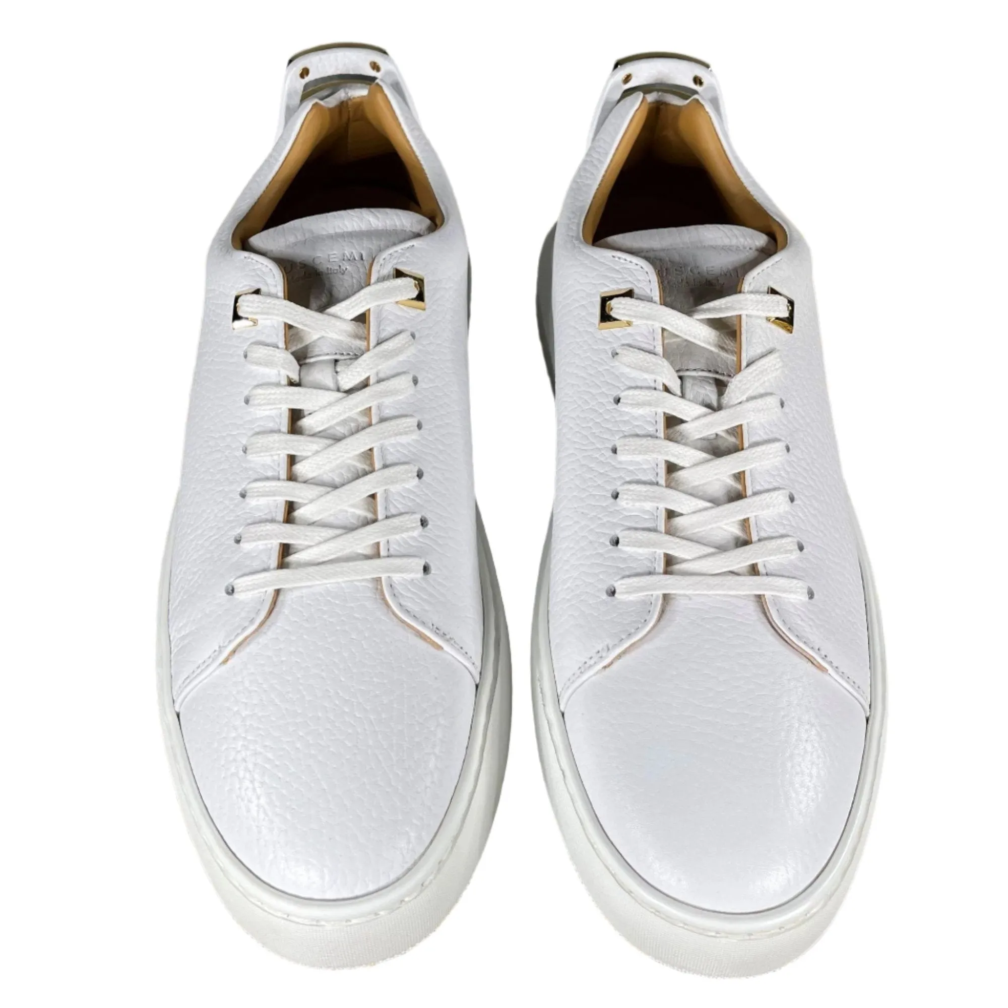 Buscemi Uno Low Alce White Leather Sneakers