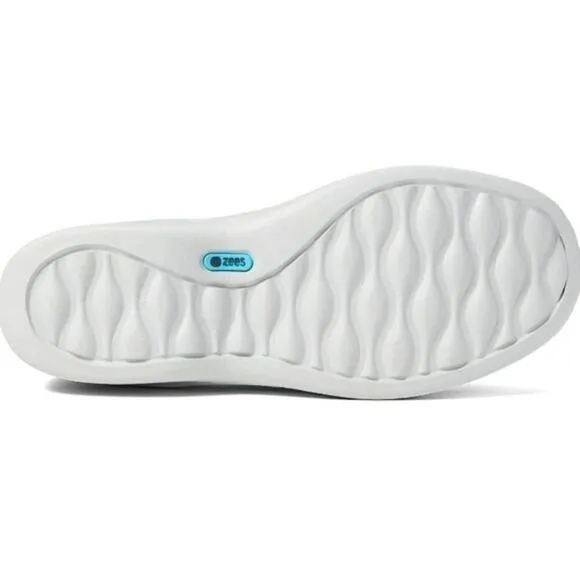 BZees Niche Washable Slip-on Flats White Floral